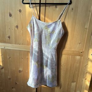 Large fairy print slip dress